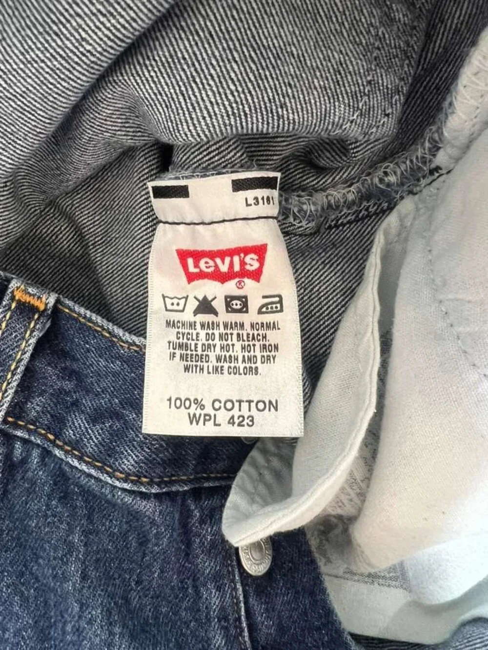 Levi's 501 Y2K Men's Jeans 34x34 Blue 100% Cotton Made in Mexico Button Fly